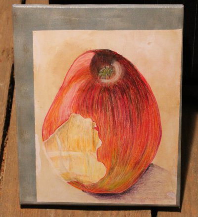 Der Apfel schmeckt!